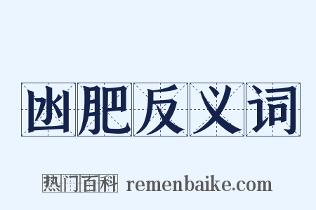 凼肥反义词是什么意思的图片
